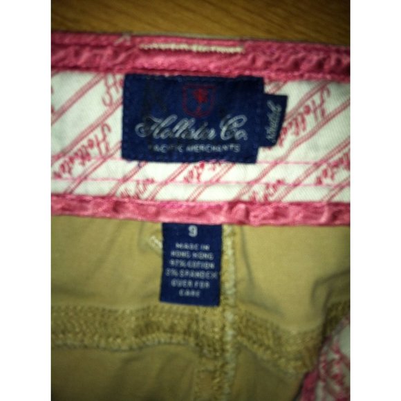 Hollister Co. Size 9 Belted Khaki Pants w/ Pockets - Picture 5 of 5